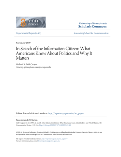 In Search of the Information Citizen: What