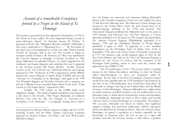 Account of a remarkable Conspiracy formed by a