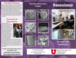 Nanoscience - University of Utah Admissions