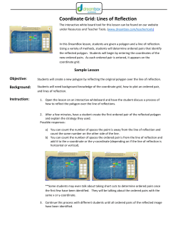 Coordinate Grid: Lines of Reflection