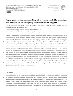 Rapid post-earthquake modelling of coseismic landslide magnitude