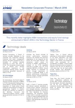 Newsletter Technology Deal Activity 03