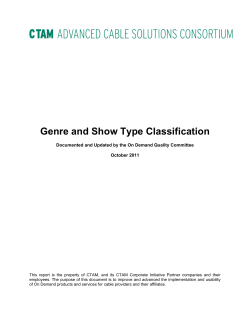 Genre and Show Type Classification