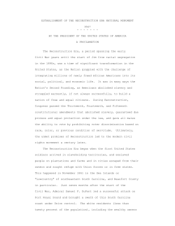 establishment of the reconstruction era national monument 9567