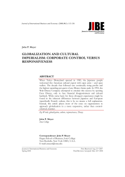 Globalization and Cultural Imperialism: Corporate Control versus