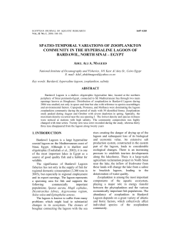 spatio-temporal variations of zooplankton community in the
