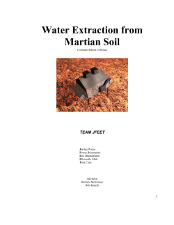 Water Extraction from Martian Soil