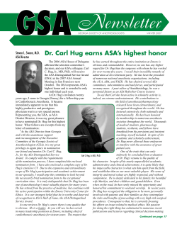 Newsletter - Georgia Society of Anesthesiologists