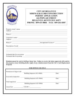 Sidewalk Permit Application