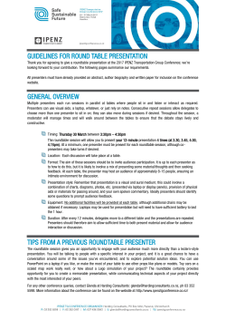 roundtable presentation guidelines