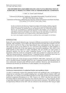 741 SIZE DISTRIBUTION, EQUILIBRIUM RATIO AND