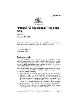 Firearms (Compensation) Regulation 1996
