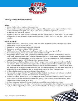 Aztec Speedway Mini Stock Rules