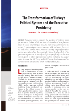 The Transformation of Turkey`s Political System and