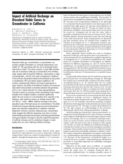 Impact of Artificial Recharge on Dissolved Noble Gases in