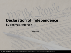 Declaration of Independence by Thomas Jefferson