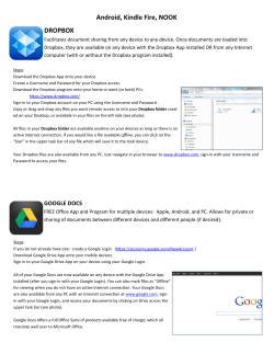 Android, Kindle Fire, NOOK DROPBOX