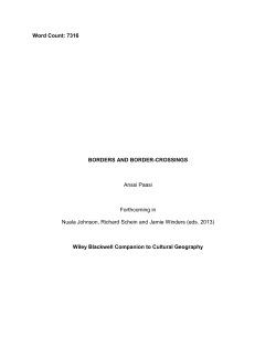 borders and border-crossings in geographic thinking and - UEF-Wiki