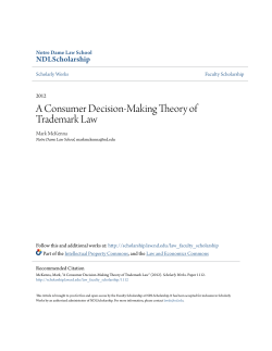 A Consumer Decision-Making Theory of Trademark Law