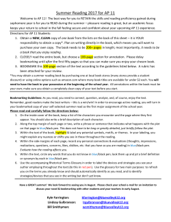 (AP 11) Summer Reading