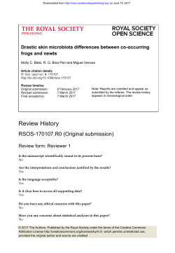 Review History - Royal Society Open Science