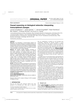 Causal reasoning on biological networks