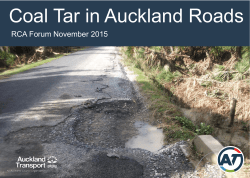 Coal Tar in Auckland Roads