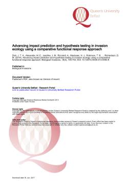 Advancing impact prediction and hypothesis testing in invasion