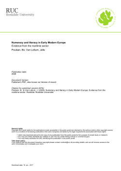 Numeracy and literacy in Early Modern Europe