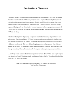 Constructing a Phenogram