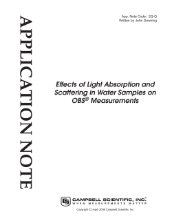 Effects of Light Absorption and Scattering in Water