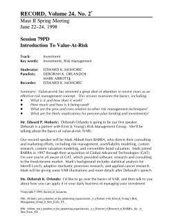 Introduction to Value-At-Risk