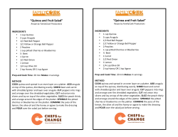 Quinoa and Fruit Salad - Family Cook Productions