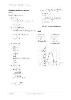 a) V lwh = 2 2 A lw lh wh = + + 1 1 2 ( 2) 2 ( 2) 2 2 1 2 4 2 2 7 6 2 A