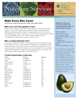 Make Every Bite Count - UWMC Health On-Line