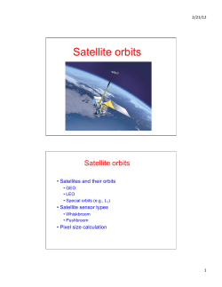 Satellite orbits