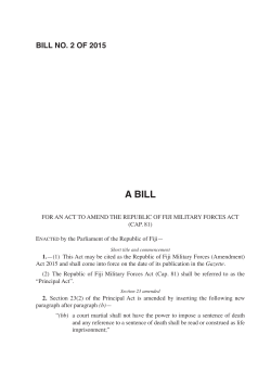 A BILL - Fiji Government Online