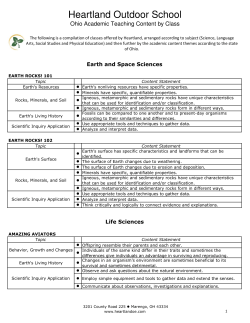 Curriculum Standards - Heartland Outdoor School