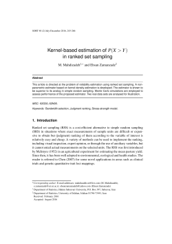 Idescat. SORT. Kernel-based estimation of P(X >Y) in ranked set