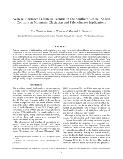 Average Pleistocene Climatic Patterns in the Southern Central Andes