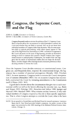 Congress, the Supreme Court
