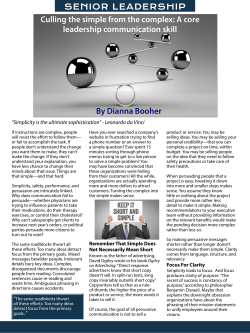 Culling the simple from the complex: A core leadership