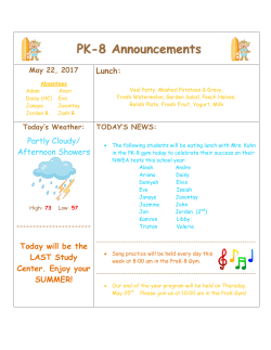 Monday - Illinois School for the Deaf