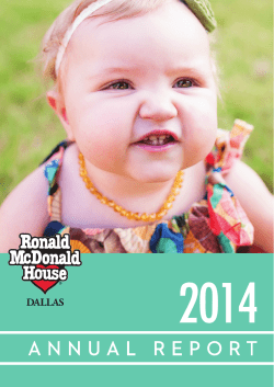 annual report - Ronald McDonald House of Dallas