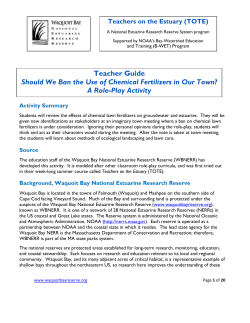 A Role-Play Activity - Waquoit Bay National Estuarine Research