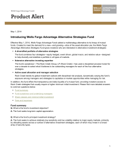 Introducing Wells Fargo Advantage Alternative