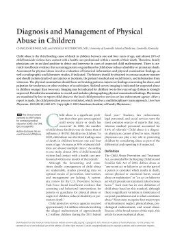 Diagnosis and Management of Physical Abuse in Children