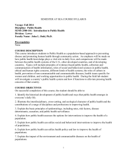 SEMESTER AT SEA COURSE SYLLABUS
