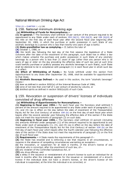 National Minimum Drinking Age Act