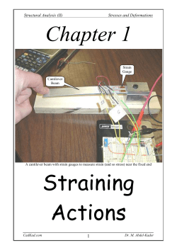 Structural Analysis (II) Stresses and Deformations
